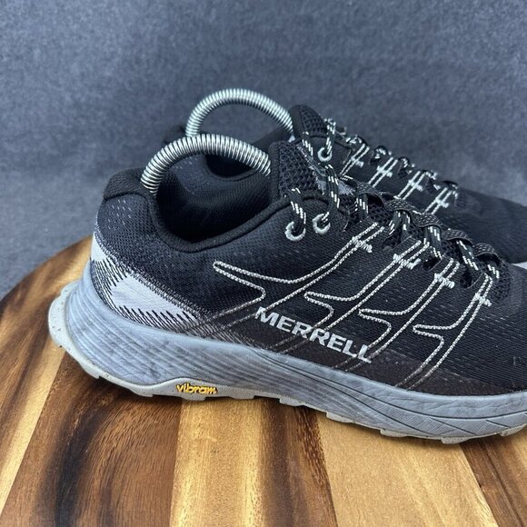 Merrell Women's Sz 10 Moab Flight Sneaker VIBRAM Black Gray J066820 - Picture 4 of 11